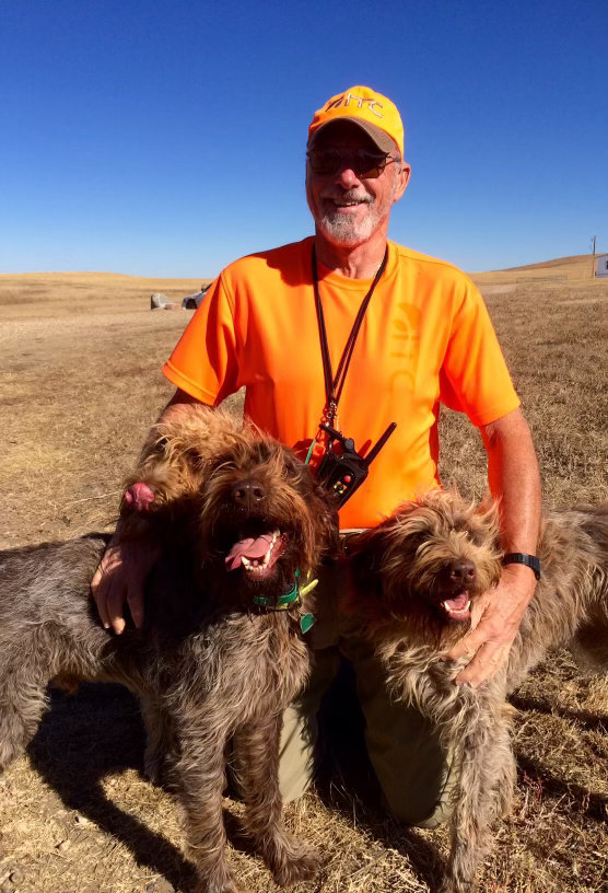 Joe with his dogs